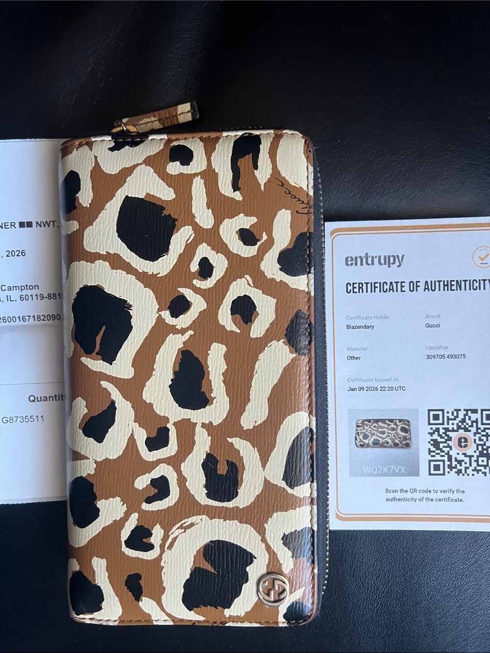 NWT GUCCI Chanel With COA  Long Wallet